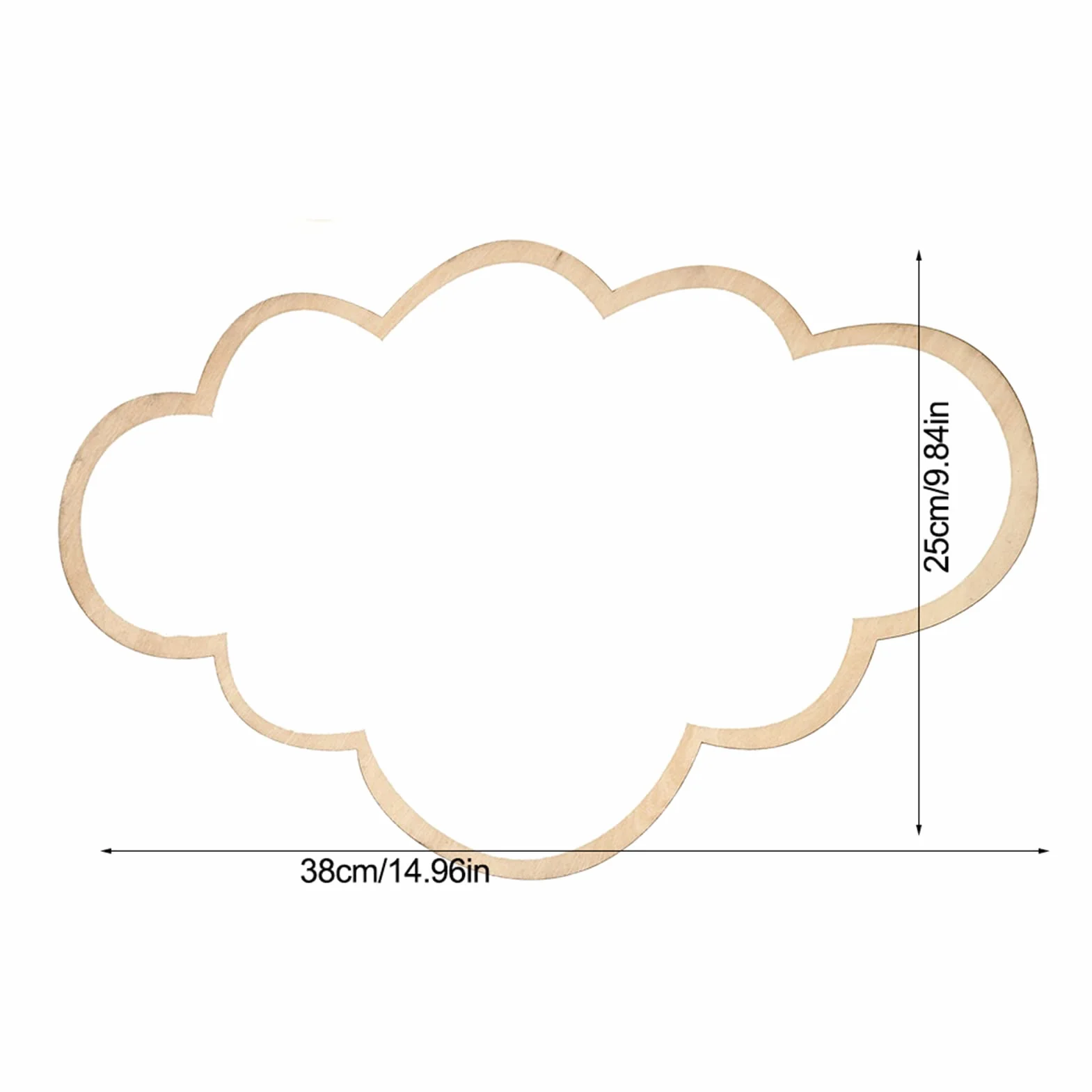 Miroir Décoratif Acrylique Nordique Autocollant Mural pour Chambre d'Enfant Incassable (Cloud)
