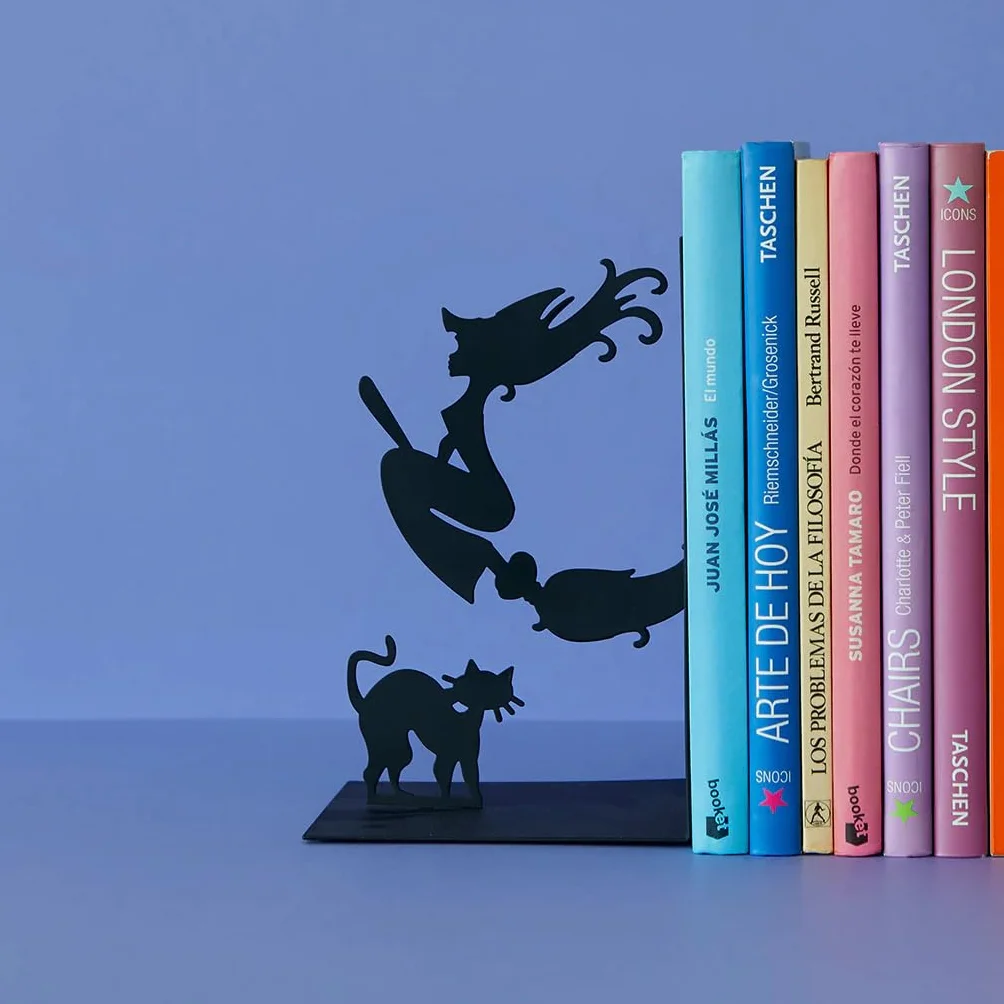 Balvi Serre-Livres Magic Couleur Noir Métal 17 cm