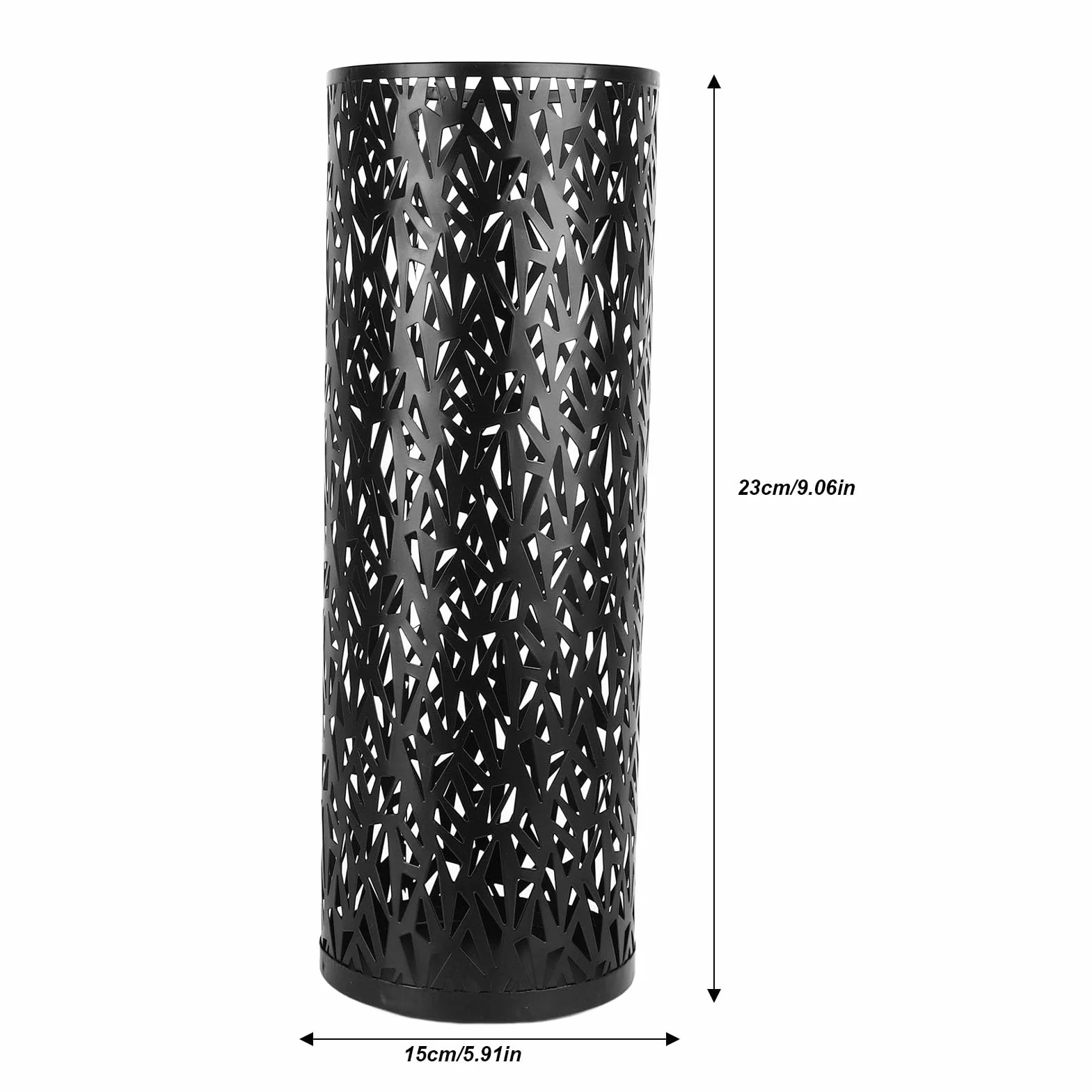Sonew Porte-Parapluie Autoportant Métal Rond Noir 40 cm