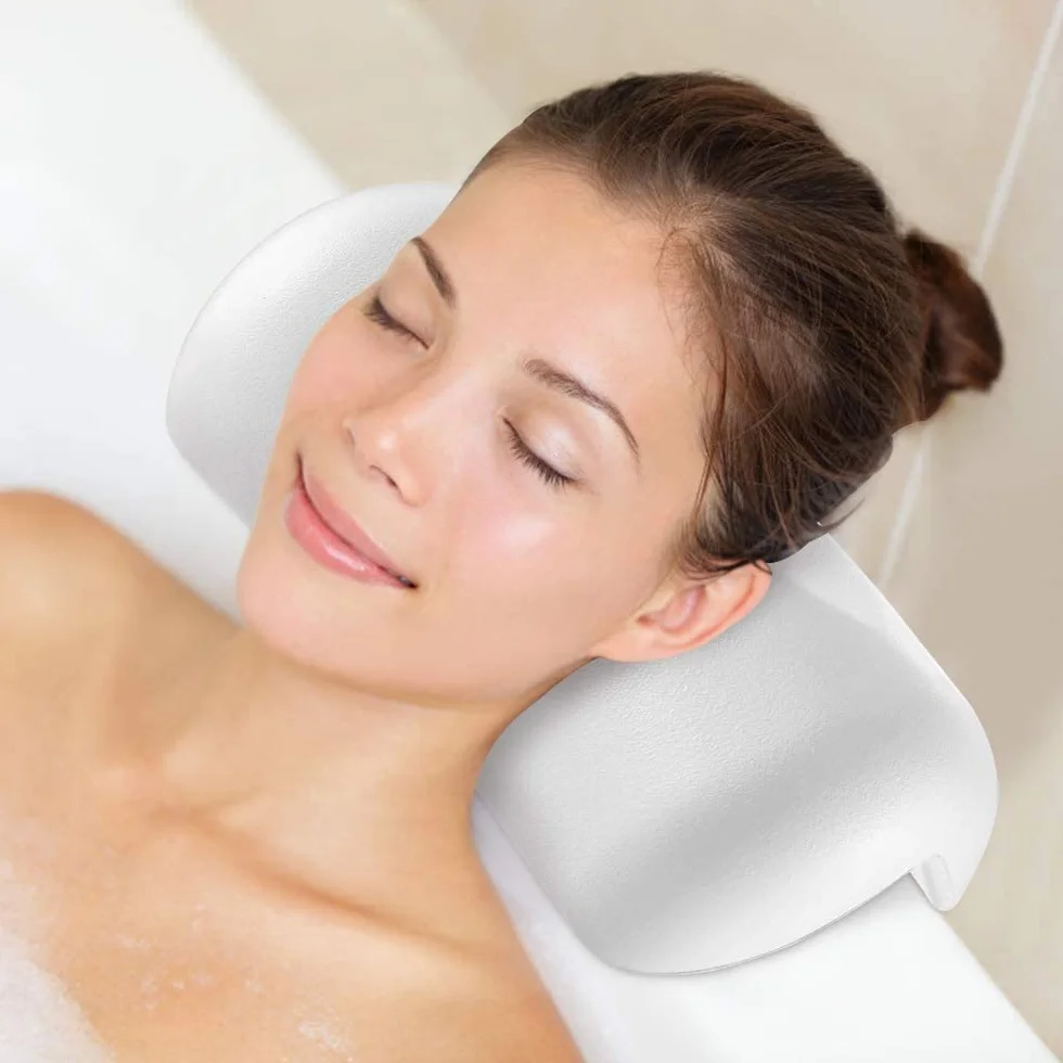 Lonkenn Coussin de Bain Imperméable PU avec Ventouses Ergonomique pour Baignoire