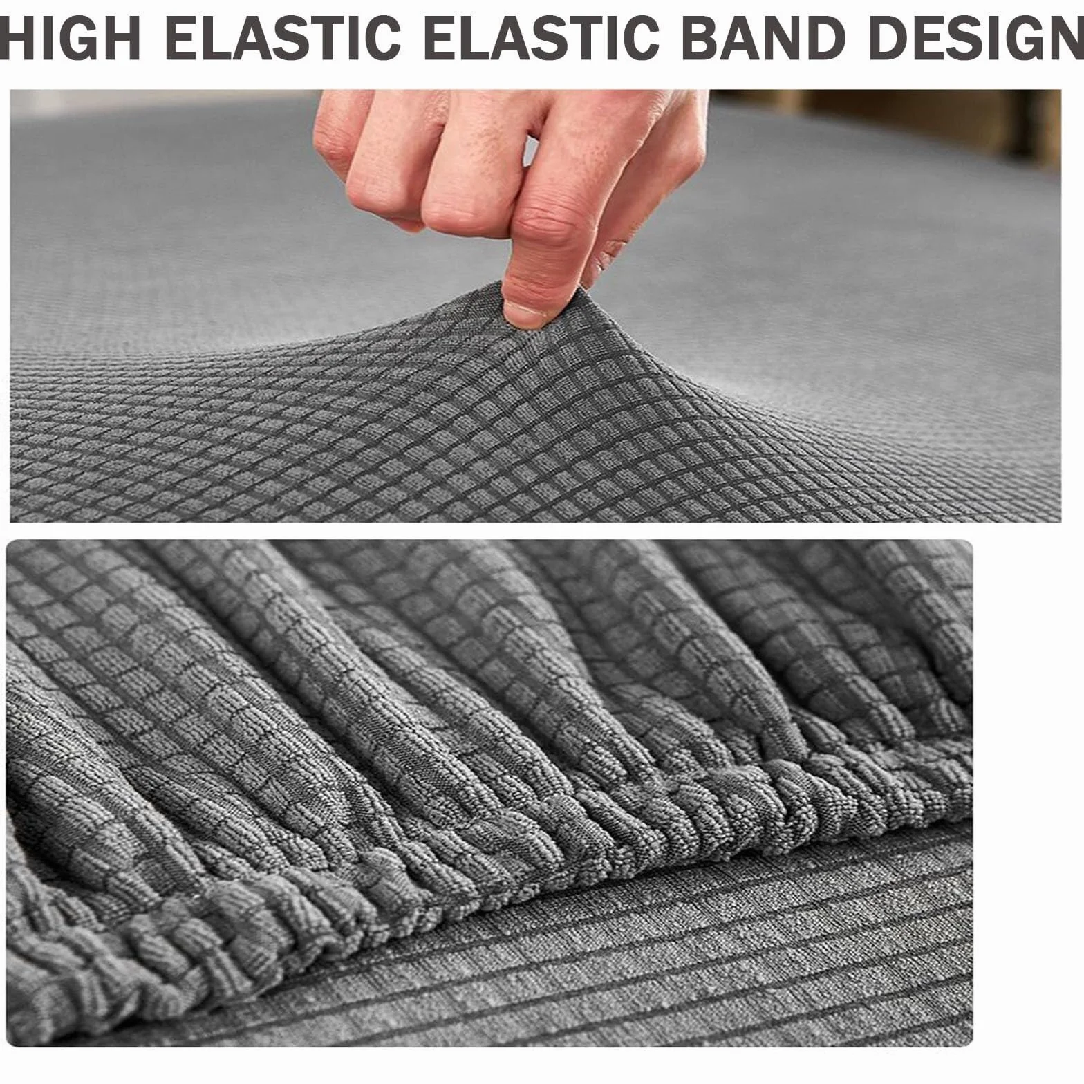 Housse De Canapé Sans Accoudoirs 2 3 Places Jacquard Extensible Imperméable Résistant Aux Taches Anti-dérapant Lavable (Multi-colored 190-210cm)