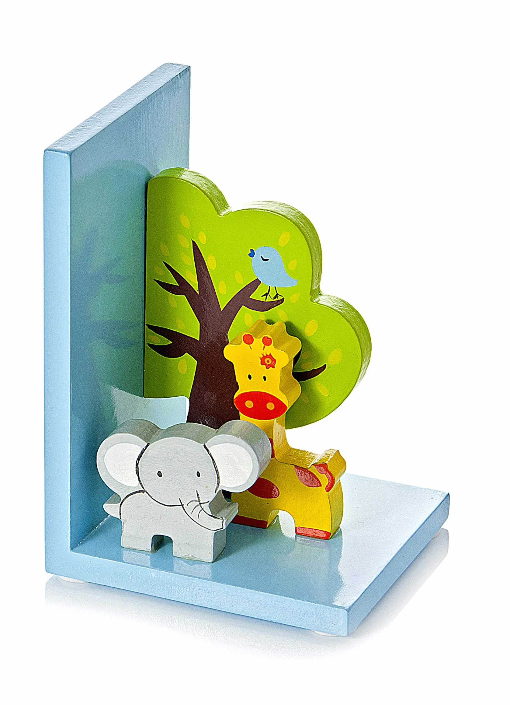 Serre Livres Enfants Animal Jungle Safari 3D en Bois pour Chambre de bébé