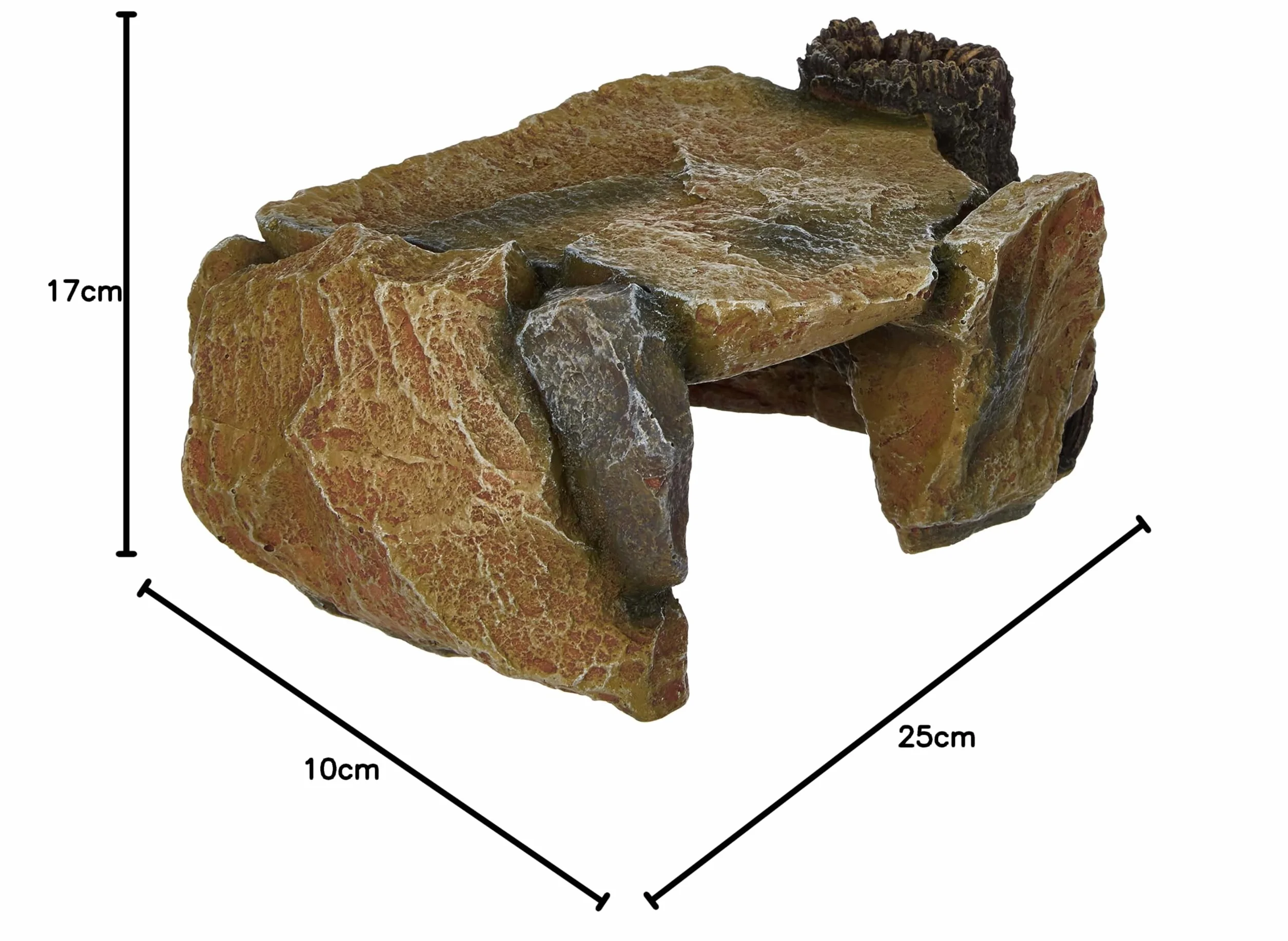 Trixie Plateau rocheux avec tronc d'arbre Décoration Aquarium 25 cm