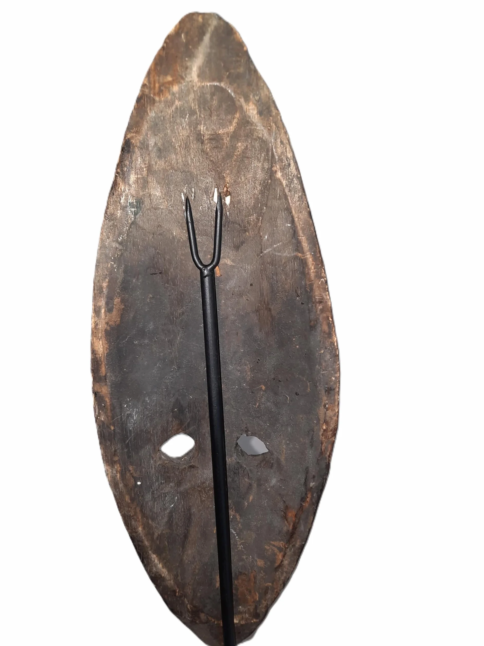 Socle pour masque africain en bois, présentoir tout métal, 5 hauteurs 20-62 cm